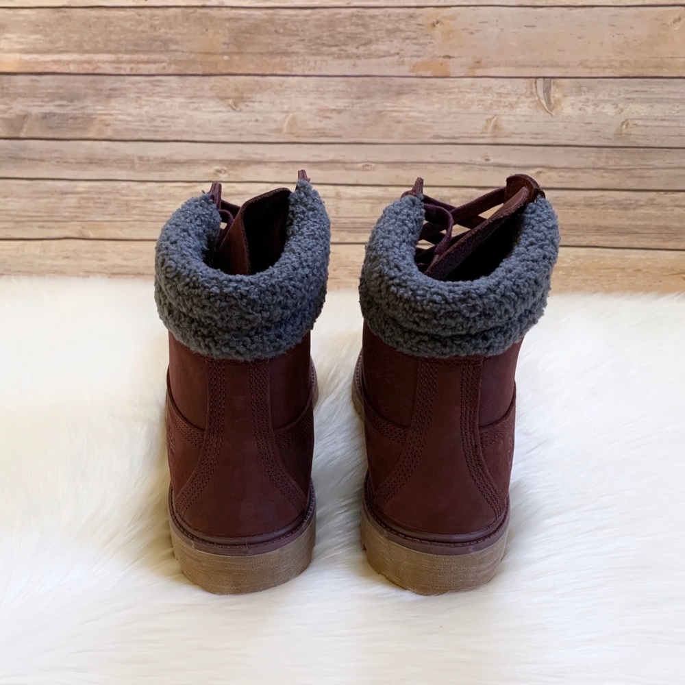 Timberland Burgundy Premium 6” Waterproof Boots - Picture 5 of 6